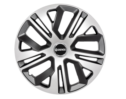Set 4 capace roti 15`` Raven Gri-Negru, Compatibile cu Daewoo