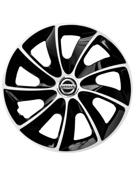 Set 4 Capace Roti Autohelix MSA® potrivite jantelor de 14 inch, pentru Nissan, model Stig Extra Black & White