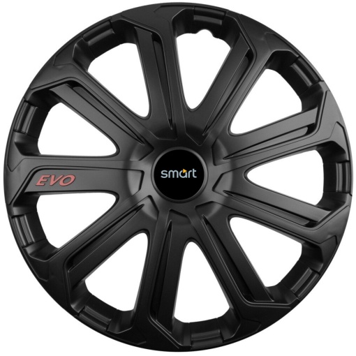 Set 4 Capace Roti Evo Negru R15, Pentru Smart