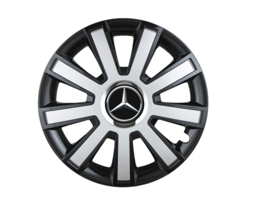 Set 4 capace roti Flash Gri-Negru R16 pentru gama auto Mercedes
