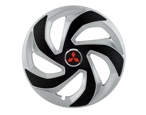 Set 4 capace roti Rex Gri-Negru R16 pentru gama auto Mitsubishi