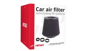 Filtru de aer conic universal, negru + 3 adaptoare - Img 3
