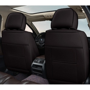 Huse auto premium 5 locuri Carguard Deluxe piele ecologică perforată - negru - crem - Img 4
