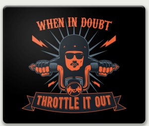 Mousepad Throttle it out 22x18 cm