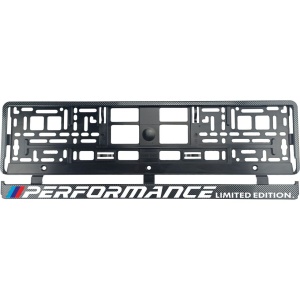 Set 2 bucati, suport numar inmatriculare Carbon, BMW Performance - Img 2