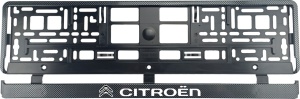 Set 2 bucati, suport numar inmatriculare Carbon, Citroen