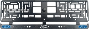 Set 2 bucati, suport numar inmatriculare Carbon, Ford II