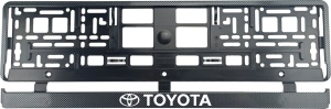 Set 2 bucati, suport numar inmatriculare Carbon, Toyota