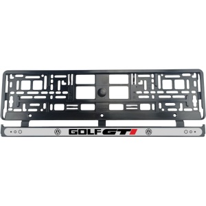 Set 2 bucati, suport numar inmatriculare Volkswagen Golf GTI Dark - Img 2