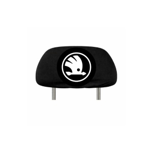Set 2 huse tetiere negre, pentru gama auto SKODA NOU - Img 2