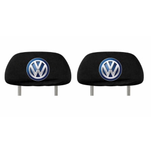Set 2 huse tetiere negre, pentru gama auto VOLKSWAGEN