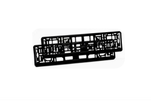 Set 2 suporti numar inmatriculare auto negru