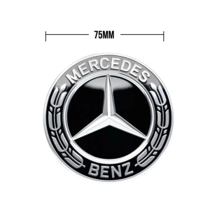 Set 4 Capace Jante Aliaj Mercedes 75mm Negre - Img 3