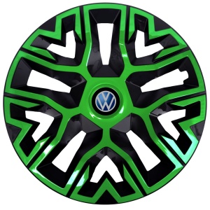 Set 4 Capace Roti 14 `` Best Verde-Negru, Compatibile Cu Volkswagen - Img 1