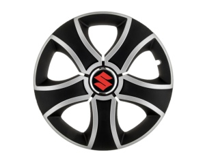 Set 4 Capace Roti 14 inchi (R14) Bis Gri-Negru, Compatibile Cu Suzuki