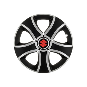 Set 4 Capace Roti 14 inchi (R14) Bis Gri-Negru, Compatibile Cu Suzuki - Img 3