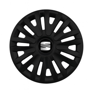 Set 4 capace roti 14 inchi (R14) compatibile SEAT, Model 217 Black