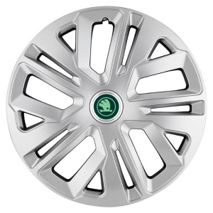 Set 4 Capace Roti 14 inchi (R14) Raven Gri Compatibile Cu Skoda Verde - Img 2