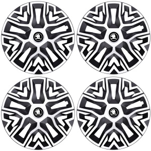 Set 4 Capace Roti 15 `` Best Alb-Negru, Compatibile Cu Skoda Nou - Img 2