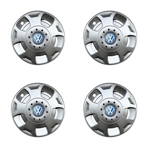 Set 4 capace roti 15 inchi (R15) compatibile cu Volkswagen model - 342, Sigla Albastra - Img 2