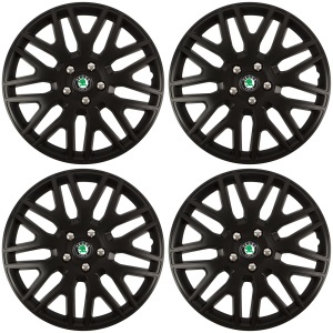 Set 4 Capace Roti 15 inchi (R15) Dakar Negru, Compatibile Cu Skoda - Img 2