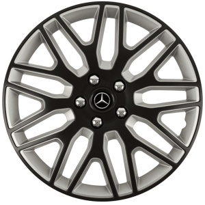 Set 4 Capace Roti 15 inchi (R15) Dakar Negru-Gri, Compatibile Cu Mercedes-Benz