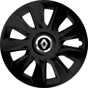Set 4 Capace Roti 15 inchi (R15) Stratos Negru, Compatibile Cu Renault