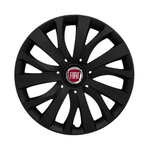 Set 4 capace roti 16 inch (R16) compatibile FIAT, Model - 432 Black Edition