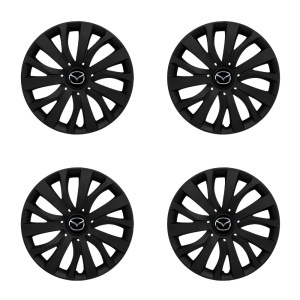 Set 4 capace roti 16 inch (R16) compatibile MAZDA, Model - 432 Black Edition - Img 2