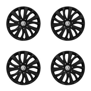 Set 4 capace roti 16 inch (R16) compatibile Volkswagen, Model - 432 Black Edition - Img 2