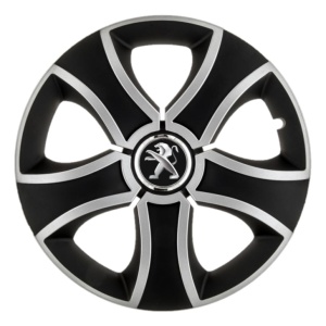 Set 4 Capace Roti 16 inchi (R16) Bis Gri-Negru, Compatibile Cu Peugeot