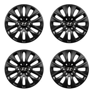 Set 4 capace roti 16 inchi (R16) compatibile HYUNDAI, Model 429 Black - Img 2