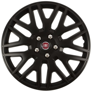 Set 4 Capace Roti 16 inchi (R16) Dakar Negru, Compatibile Cu Fiat