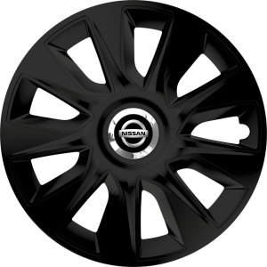 Set 4 Capace Roti 16 inchi (R16) Stratos Negru, Compatibile Cu Nissan