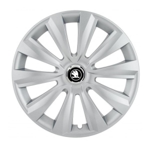 Set 4 Capace Roti Autohelix MSA® potrivite jantelor de 15 inch, pentru Skoda Alb Negru model Delta Gray