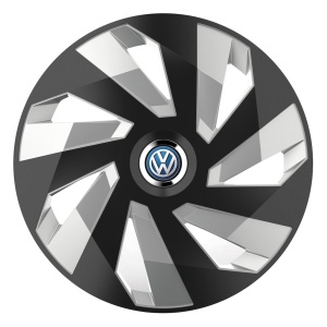 Set 4 Capace Roti Autohelix MSA®, potrivite jantelor de R16, pentru Volkswagen, model vector black and silver - Img 1