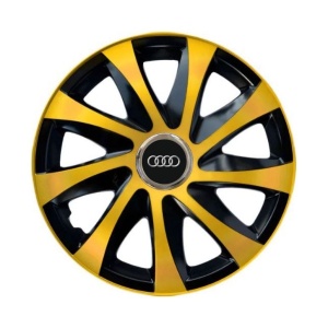 Set 4 capace roti Drift extra gold R14 Compatibil Cu Audi - Img 3