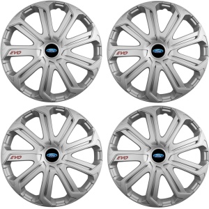 Set 4 Capace Roti Evo Gri R16, Pentru Ford - Img 2