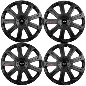 Set 4 Capace Roti Evo Negru R14, Pentru Mini - Img 2