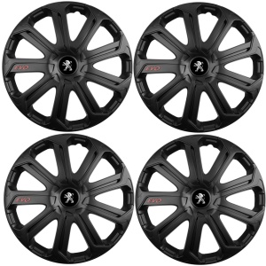 Set 4 Capace Roti Evo Negru R14, Pentru Peugeot - Img 2