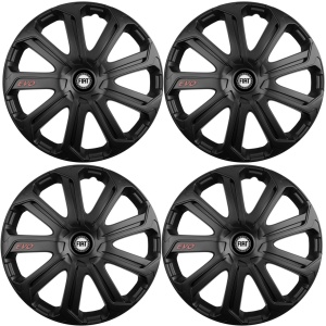 Set 4 Capace Roti Evo Negru R15, Pentru Fiat - Img 2