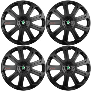 Set 4 Capace Roti Evo Negru R16, Pentru Skoda - Img 2