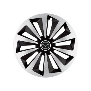 Set 4 capace roti Fox Gri-Negru R14 Compatibil Cu Mazda - Img 2