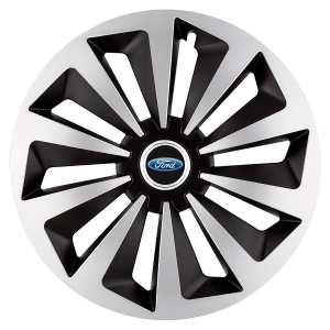 Set 4 capace roti Fox Gri-Negru R17 pentru gama auto Ford - Img 3