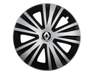 Set 4 capace roti Glory Gri-Negru R16, Compatibil Cu Renault