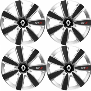 Set 4 Capace Roti GTX Carbon Gri-Negru R14, Pentru Renault - Img 2