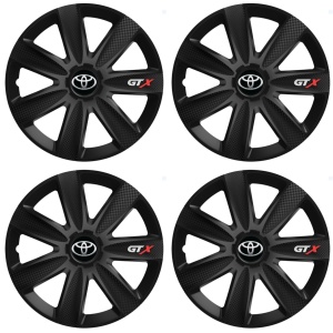 Set 4 Capace Roti GTX Negru Carbon R17, Pentru Toyota - Img 2