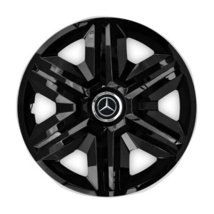 Set 4 capace roti hubcaps fast black R15 Compatibil Cu Mercedes-Benz - Img 3