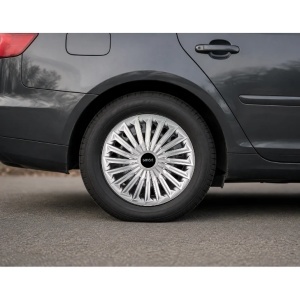 Set 4 capace roti Joy Negru R17 pentru gama auto Smart.