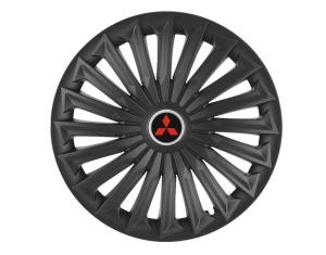 Set 4 capace roti Joy Negru R16 pentru gama auto Mitsubishi